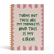 Funny Monkey Circus Mental Health Spiral Notebook Journal - Sarcastic EKGJW