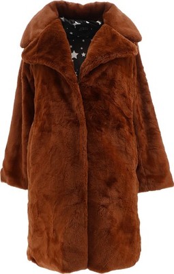 Avec Les Filles Faux Fur Bunny Knee-Length Coat MINK 3X NWOT (826)