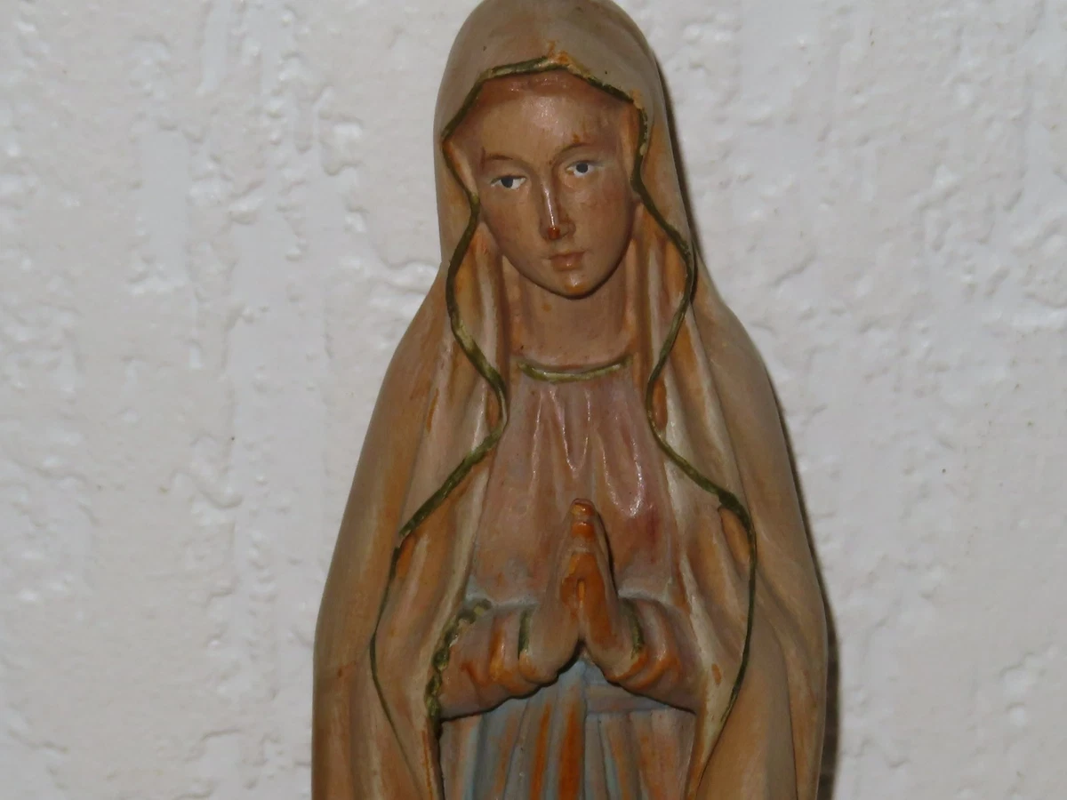 Heiligenfigur Holzfigur Heilige Maria betend H: 25,5cm