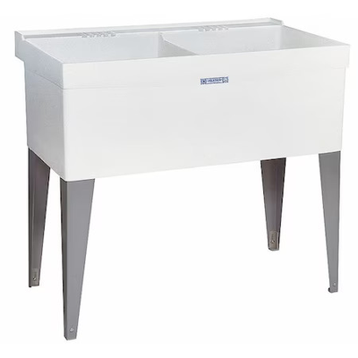 #ad Mustee 27F Utility Sink 34 In H X 40 In W X 24 In L Floor Mount 1 1 2 In $176.99