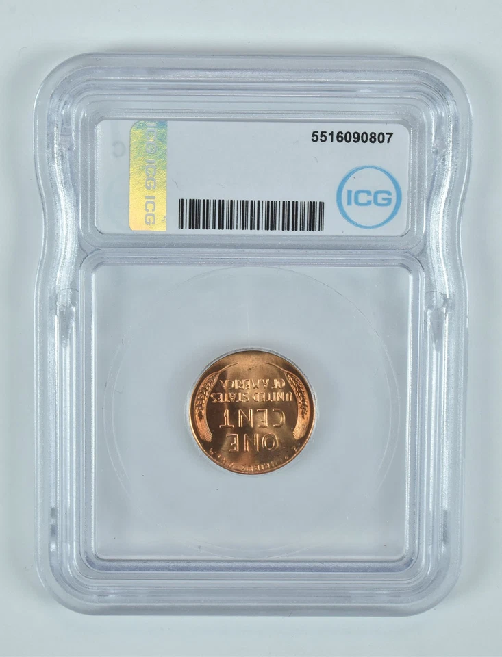 1958-D Lincoln Wheat Cent MS67 RD ICG *8528 - Image 2 of 4