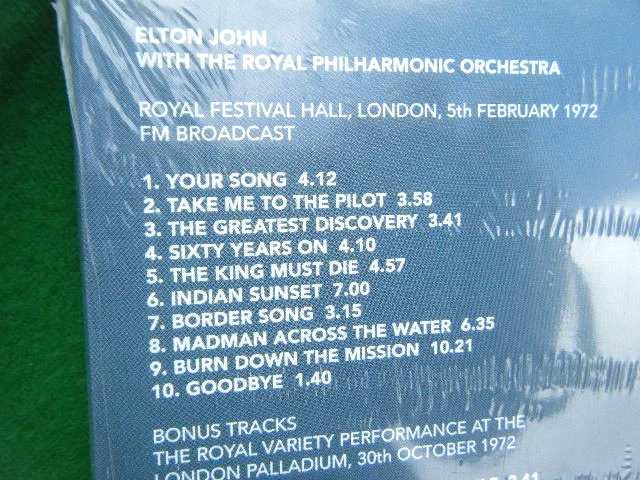 ELTON JOHN 1972 LIVE CD -  WITH ROYAL PHILHARMONIC ORCHESTRA   - BORDER SONG - Image 3 of 3