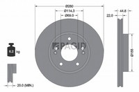 2X Bremsscheibe Pagid 56147NC FüR Hyundai Ioniq AE GDI Hybrid Plug Electric KIA