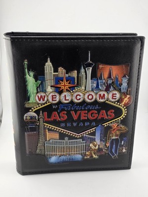 Welcome To Fabulous Lad Vegas Casinos Leather Photo Album Holds 4x6 Photos
