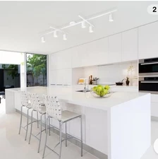 Electric 64000097 64" 6-Light Track Lighting, Matte White, Center Swivel Bars...