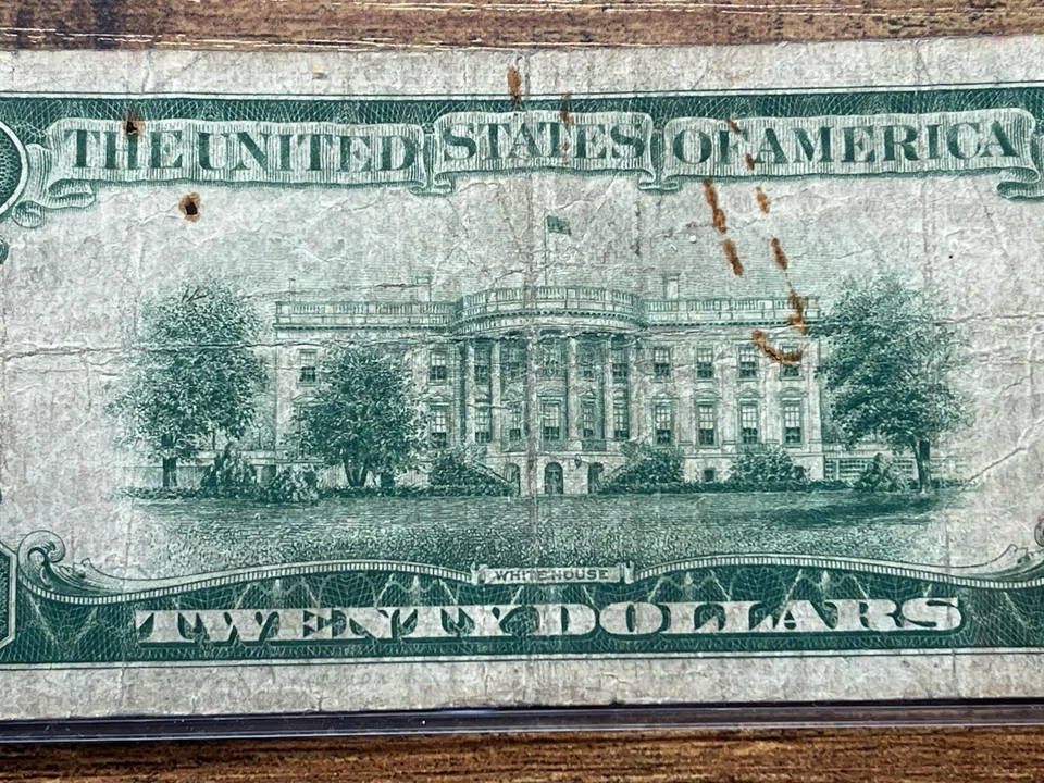 1928 $20 Federal Reserve Note, San Francisco Redeemable in Gold - Numeric 12 - Image 3 of 3