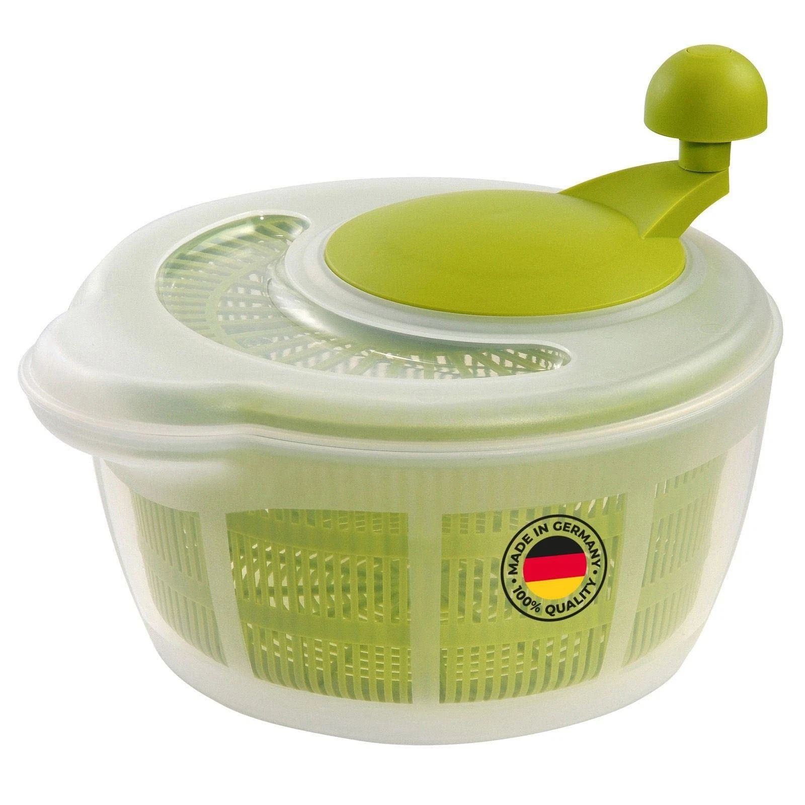 Germany Vegetable and Salad Spinner with Pouring Spout (Green/Clear)