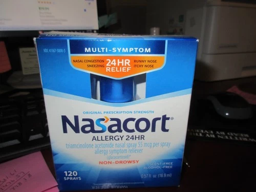 Nasacort MULTI-SYMPTON Allergy 24 Hour Nasal Spray - 120 Sprays,  Exp 3/31/27