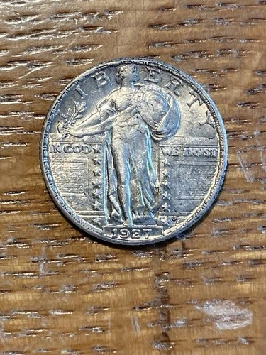 1927 STANDING LIBERTY QTR, Very Choice Almost Uncirclulated