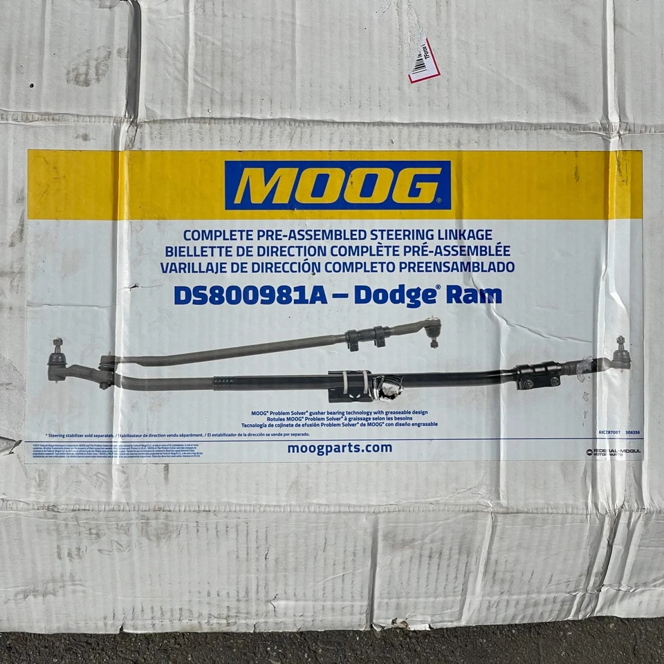 Conjunto de acoplamiento de dirección MOOG Tie Rod para Dodge Ram 63" x 5" negro DS800981A Foto 2 de 4