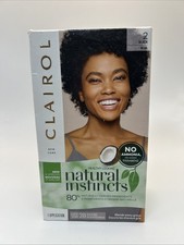 Clairol Natural Instincts Semi-Permanent Hair Color 2 Black Open Worn Box