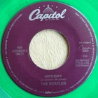 The Beatles Birthday / Taxman GREEN VINYL jukebox Cema pressing Capitol 1994 NM