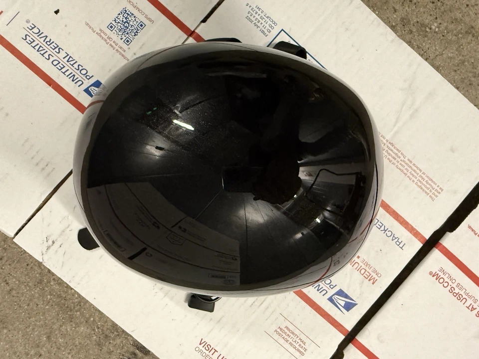 HALF HELMET AHP DOT FMVSS 218 Certified Black Motorcycle HALF Helmet BEANIE S - Image 2 of 4