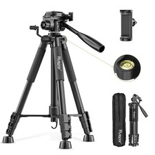 Huepar Tripod 50-inch Extendable Height Tripod Use with Laser Level, Point La...