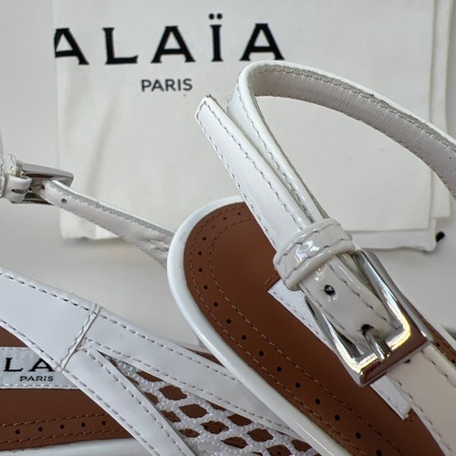 Alaia Paris Heart Fishnet Kitten Heel Pumps White Slingback Size EU 36 US6 - Picture 9 of 12