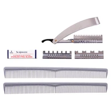 Scalpmaster Barber Hair Styling Shaper and Razor Kit #SC-RZKT