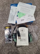 Ob David Clark H10-60 Headset Ga/dual Plugs  P/n 40128g-01 Euc Untested 