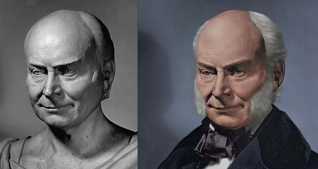 Lost Daguerreotype of John Quincy Adams LIfe Mask Print