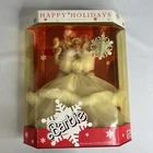 Vintage 1989 Happy Holidays Barbie Doll with Keepsake Snowflake Ornament - Read