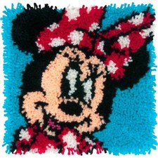 Mini Mouse Kit  74886 Latch Hook Kit Disney 12x12" NEW