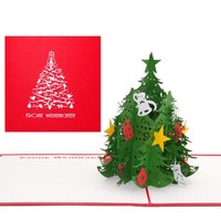 "3D Weihnachtskarte \"Tannenbaum\" Pop Up Karte Mit Umschlag Zu Weihnachten"