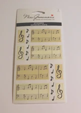 Mrs. Grossman's 1 Sheet Brand New in Package Music~ Music Notes Stickers