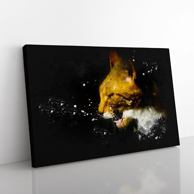 Portrait einer Katze Vol.5 Leinwand Wandbild Kunstdruck gerahmtes Bild Deko Wohnzimmer