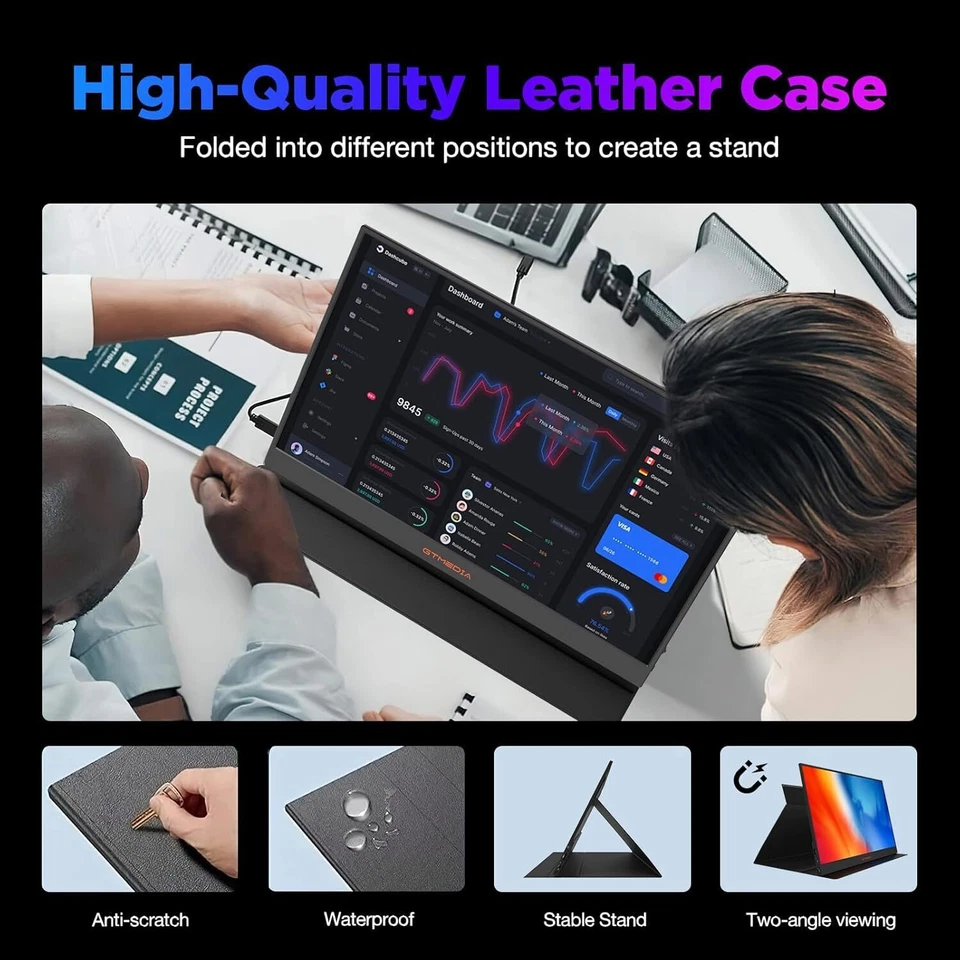 GTMEDIA S15 USB-C Portable Monitor 15.6” Screen 1080P FHD IPS Screen for laptop - Image 4 of 4