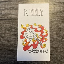 vintage KEELY the enchanted dragon TATTOO BUSINESS CARD Tuscon AZ