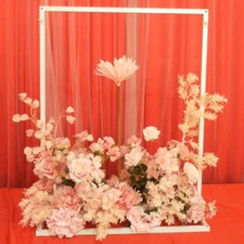 1×0.75M Wedding Arch Backdrop Metal Stand Flowers Balloons Frame Party For Decor