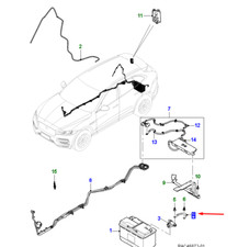 Câble de batterie négatif JAGUAR F-PACE X761 T4A13934 NEUF ORIGINAL
