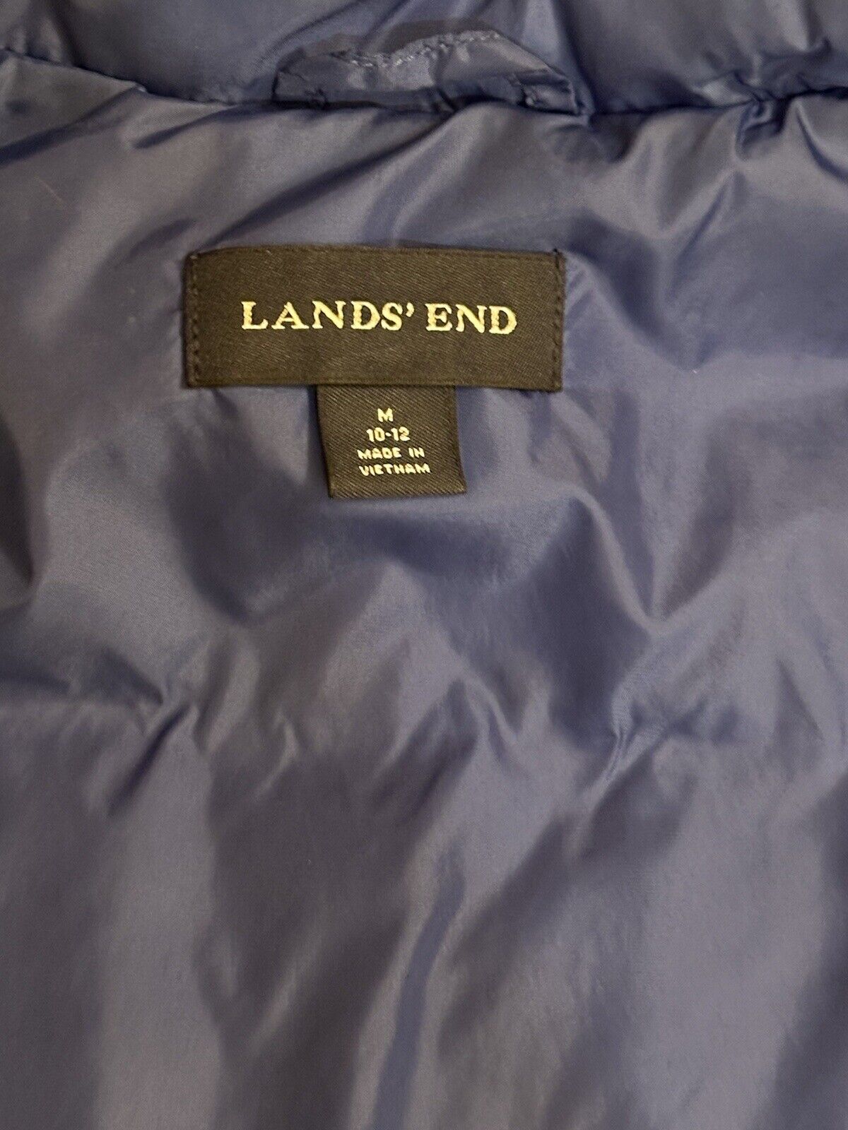 Lands End Women’s Medium Black BluePuffer Coat Pr… - image 3