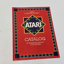 Original Vintage 1981 ATARI 2600 45 Video GAME PROGRAM CARTRIDGE CATALOG