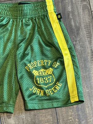 John Deere Shorts Boys Size Small Green Yellow