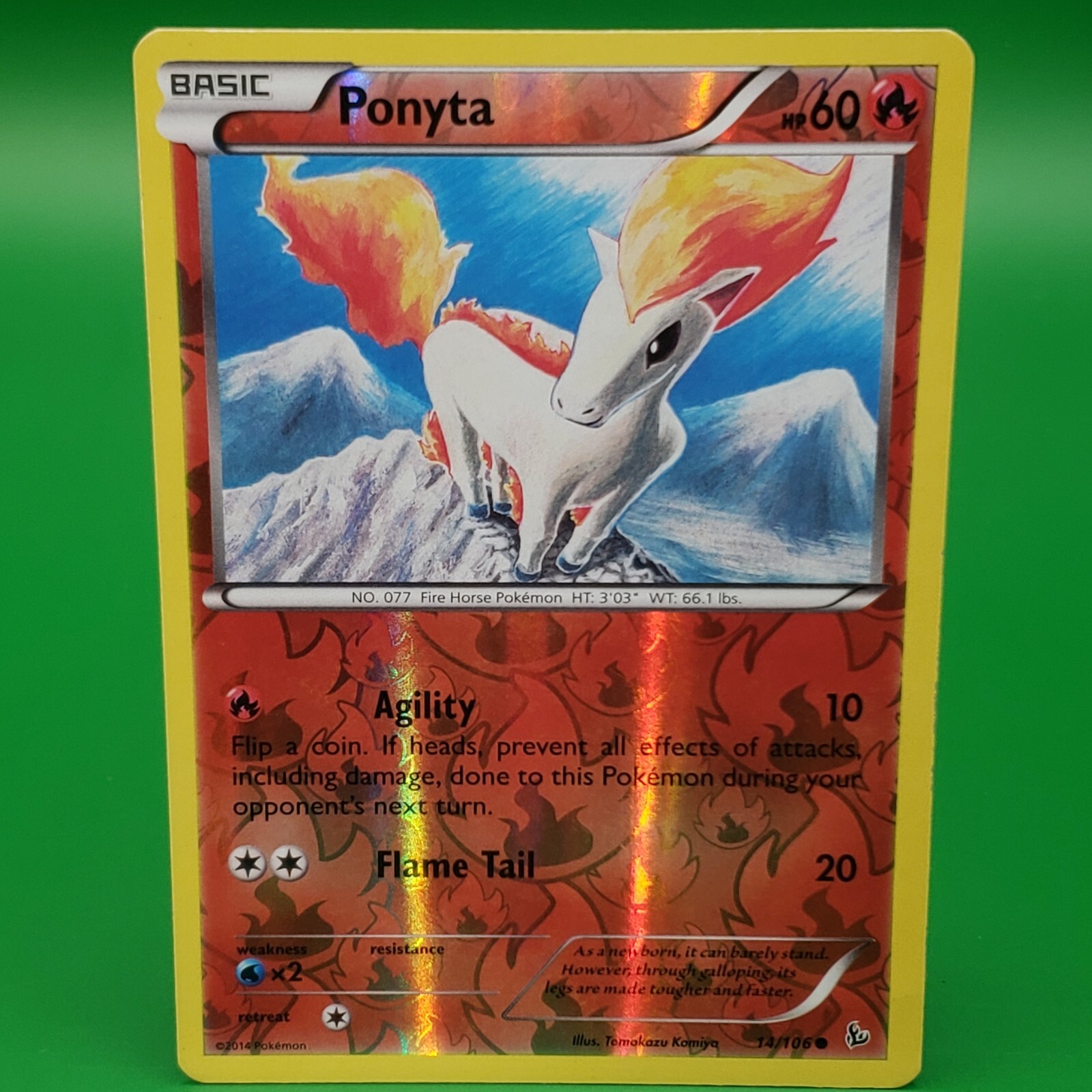 Pokemon TCG Card 2014 XY Flashfire - Ponyta 14/106 Reverse Holo