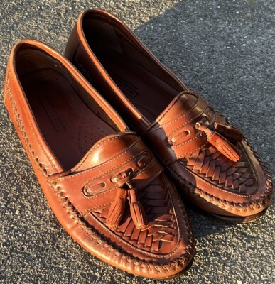 靴 1990's FLORSHEIM tassel loafer leather Vintage Mens Florsheim Tassel Loafers Size 10.5 90s Black Leather