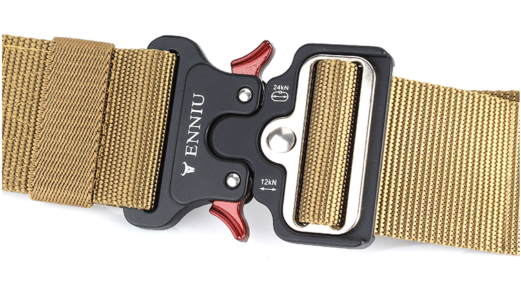 ENNIU Men's Tactical Nylon Belt – 49" Adjustable, Military Style, Zinc Alloy Buckle