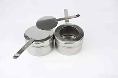 Liquid Behälter 2er Pack Brennpastenbehälter Dishes Edelstahl Gastro, Party