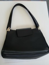 vintage nine west # 4453294 black  leather handbag13,5"×8,5"×4"