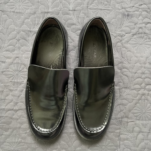 By Far Rafael Almond-Toe Slip-On Loafers Genuine Leather Women Black SZ 37 Prepp - Picture 12 of 16