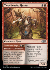 x1 Two-Headed Hunter // Twice the Rage WOE MTG 155 UNCOMMON M/NM 1x