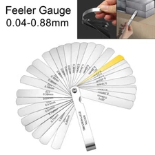 32 Blades Stainless Steel Feeler Gauge Gap Thickness Gauge 0.04-0.88mm Stainless