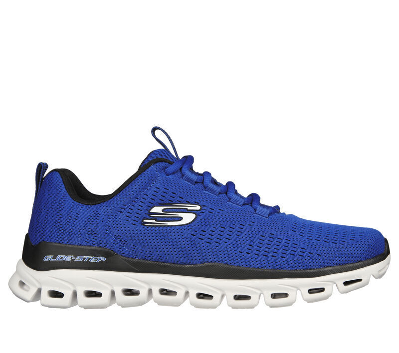 Skechers Shoes Men's Wide Glide Blue Black Memory Foam Mesh