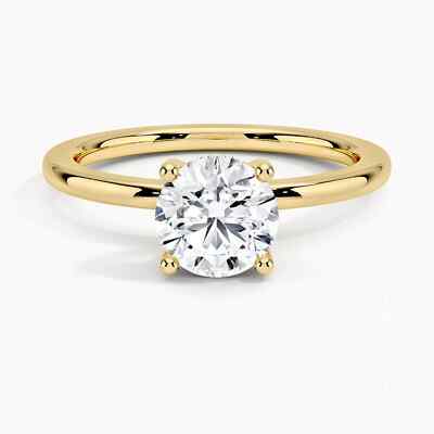 Carat Hidden Halo Floating Solitaire Round Brilliant Engagement Ring  Certified