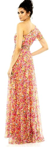 Maxi Vestido Mac Duggal Un Hombro Floral Embellecido Talla 4 Nuevo con Etiquetas - Imagen 3 de 10