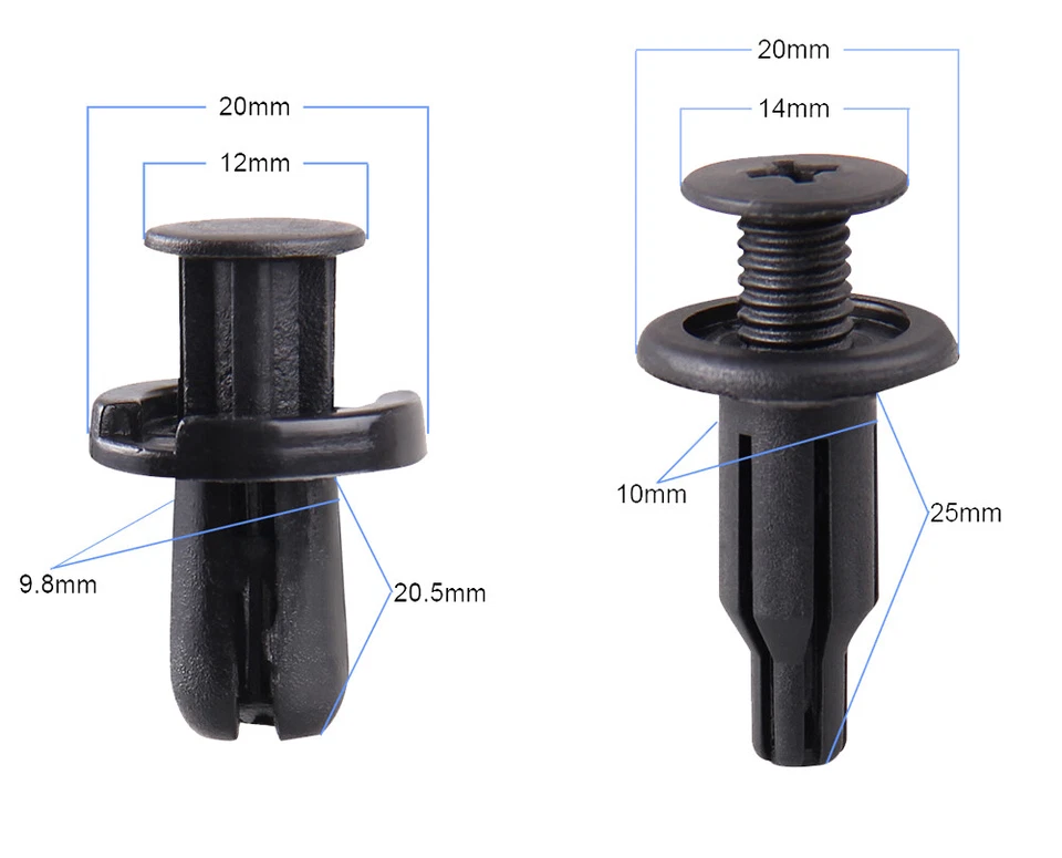 121 комплект защелок с 12 типами зажимов для переднего и заднего бампера крыла колеса для Honda Acura - Изображение 3 из 4