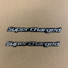 2x Silver Supercharged Universal Decal Sticker Emblems W Adhesive 2x Pc 2x Silver Supercharged Universal Decal Sticker Emblems W Adhesive 2x Pc