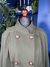 Cashmere Finest - Wool Blend - Long Overcoat - Green - Nordic - Womens Eu 40