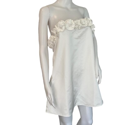 bcbgeneration lace trim dress Strapless Lace Inset Dress Chalk & Black / 14