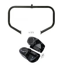 Engine Guard Bar Lower Vented Fairing Speaker Pod Fit For Harley Touring 2014-24